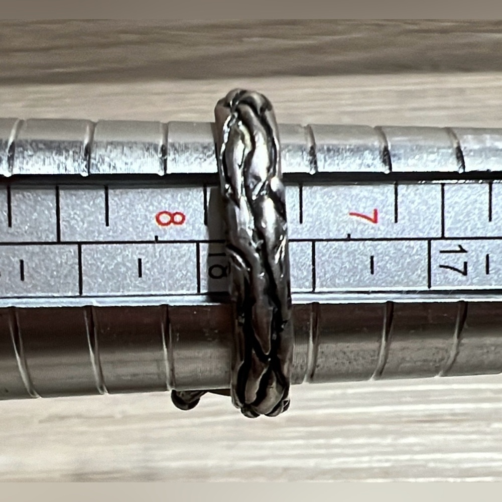 Vintage Handmade Free Form Brutalist High Set Agate Statement Ring, Size 7.5 - Picture 10 of 10